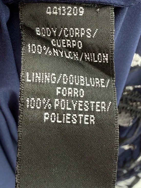 Monique Lhuillier Navy Blue Floral Embroidered Lace Midi Evening Cocktail Dress - Picture 16 of 16